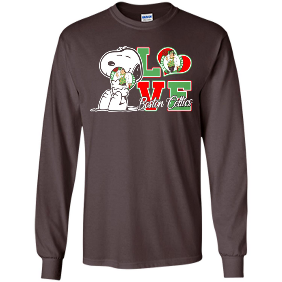 Snoopy loves NBA Boston Celtics - Long Sleeve T-Shirt