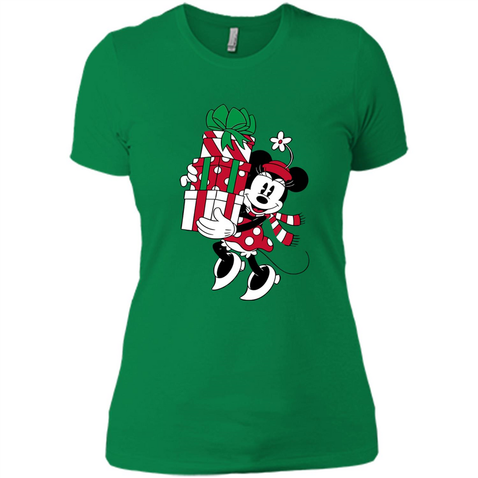 Disney Minnie Mouse Christmas Gift Sweatshirt - Ladies' Boyfriend T-Shirt