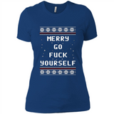 Merry go fuck yourself Christmas sweatshirt PINGPONG
