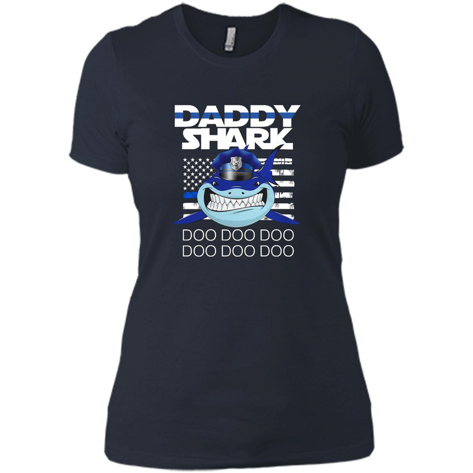 Police Daddy Shark Blue Line Tee