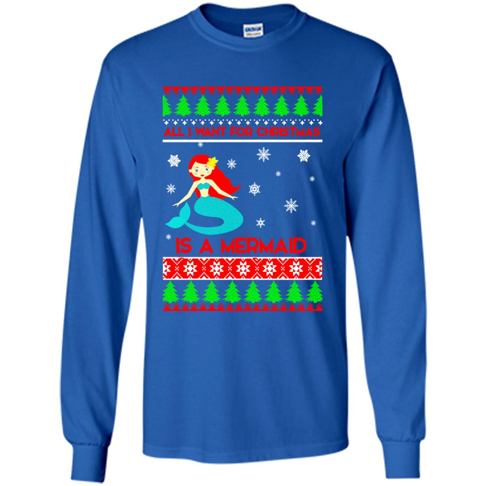 All I Want For Christmas Is A Mermaid ugly PINGPONG