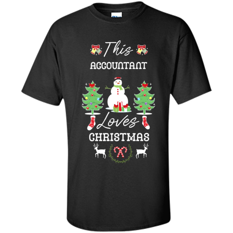 This Accountant Loves Christmas Tree Shirt with Snowman