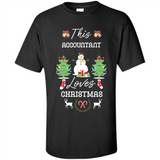This Accountant Loves Christmas Tree Shirt with Snowman