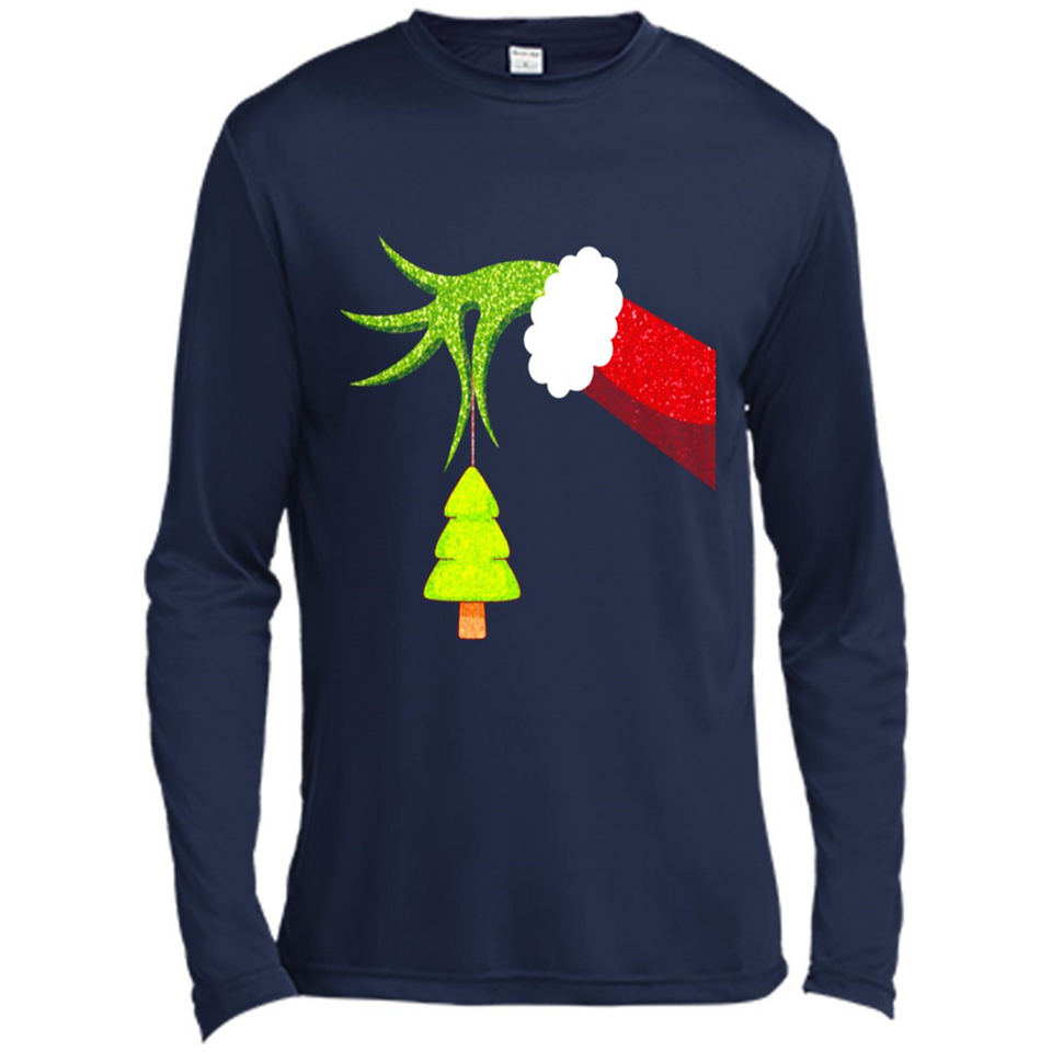 Funny Grinch Hand Holding Christmas Tree Ornament Christmas PING PONG