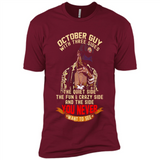 October Guy With Three Sides Quiet Fun Crazy - Premium Short Sleeve T-Shirt