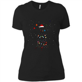 Doberman Santa Lights Christmas Dog Xmas Sweatshirt - Ladies' Boyfriend T-Shirt