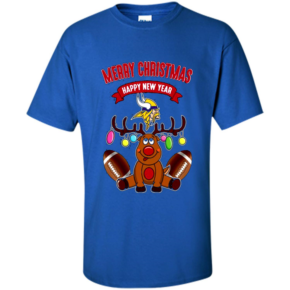 Minnesota Vikings NFL Reindeer Funny Merry Christmas And Happy New Year