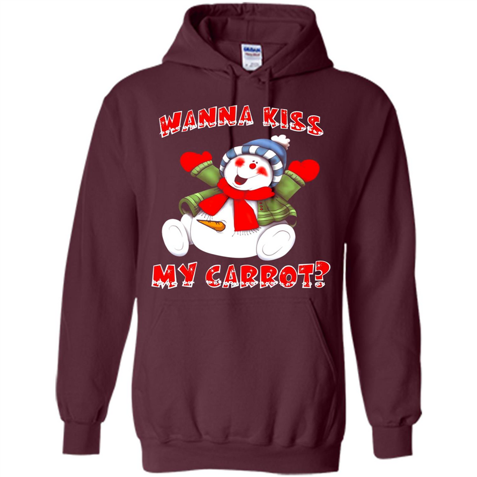 Snowman Wanna Kiss My Carrot Christmas - Hoodie