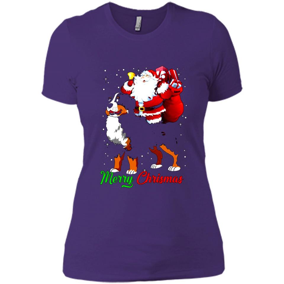 Merry Christmas Santa Claus With Big Dog sweater PINGPONG