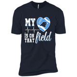 Carolina Panthers Football My Heart is on that Field - Premium Short Sleeve T-Shirt