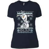 Olaf frozen ugly christmas sweater - Ladies' Boyfriend T-Shirt