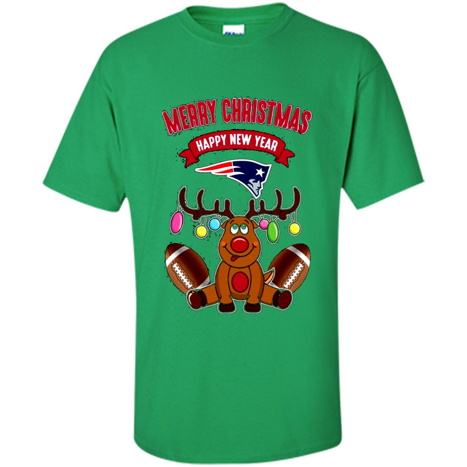 New England Patriots NFL Reindeer Funny Merry Christmas And Happy New Year