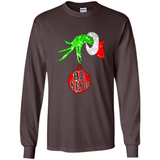 Christma Season With Green Grinch Hand Be Kind - Long Sleeve T-Shirt