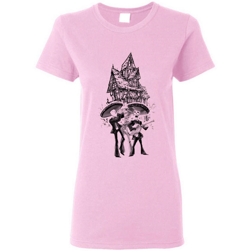 Mariachi Skeleton Shirt Dia De Los Muertos Tequila - Ladies Short-Sleeve