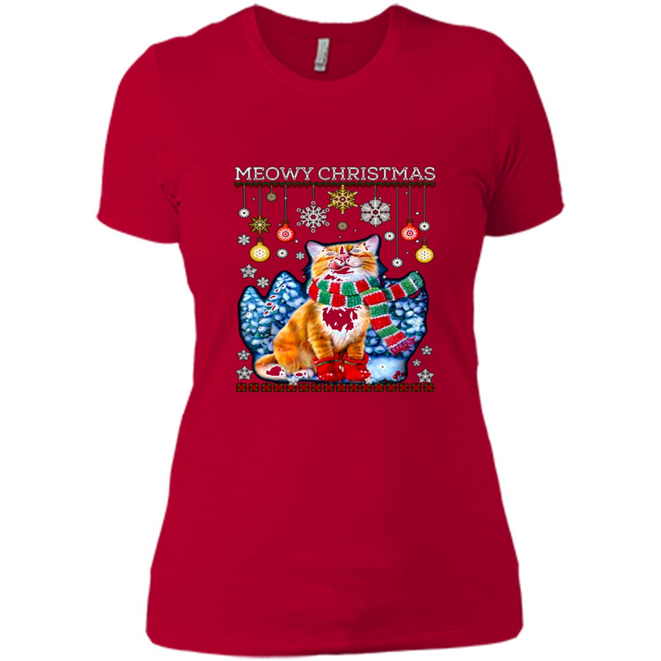 Meowy Christmas Ugly Funny Cats Lover PINGPONG