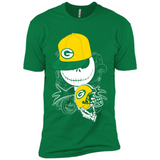 Jack Skellington The Nightmare Before Christmas-Packers Football - Premium Short Sleeve T-Shirt