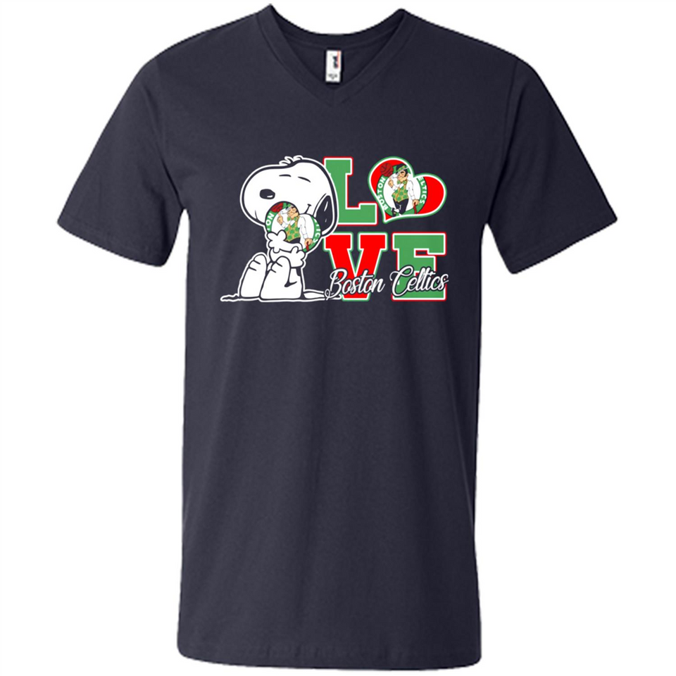 Snoopy loves NBA Boston Celtics - Men's V-Neck