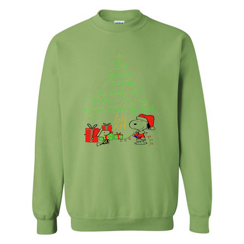 Snoopy Merry Christmas with Christmas tree T-Shirt - Sweatshirt