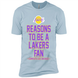 Reasons to be a Los Angeles Lakers Fan Complete List on Back - Premium Short Sleeve T-Shirt
