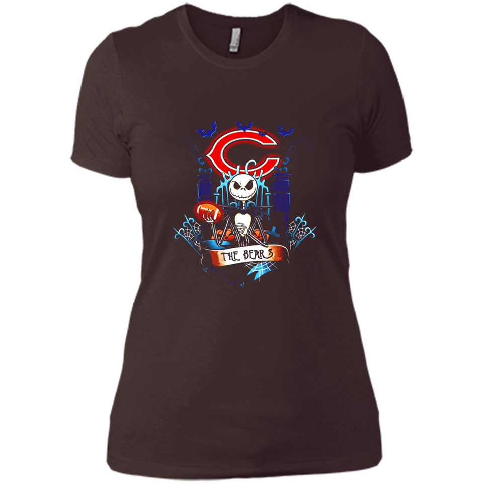 Chicago Bears Halloween The Nightmare Before Christmas - Ladies' Boyfriend T-Shirt