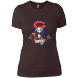 Chicago Bears Halloween The Nightmare Before Christmas - Ladies' Boyfriend T-Shirt
