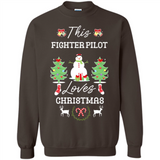 This Fighter Pilot Loves Christmas Tree Shirt with Snowman