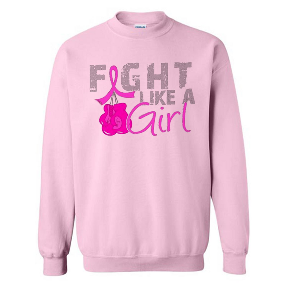 Fight Like A Girl Breast Cancer Awareness - Sweatshirt