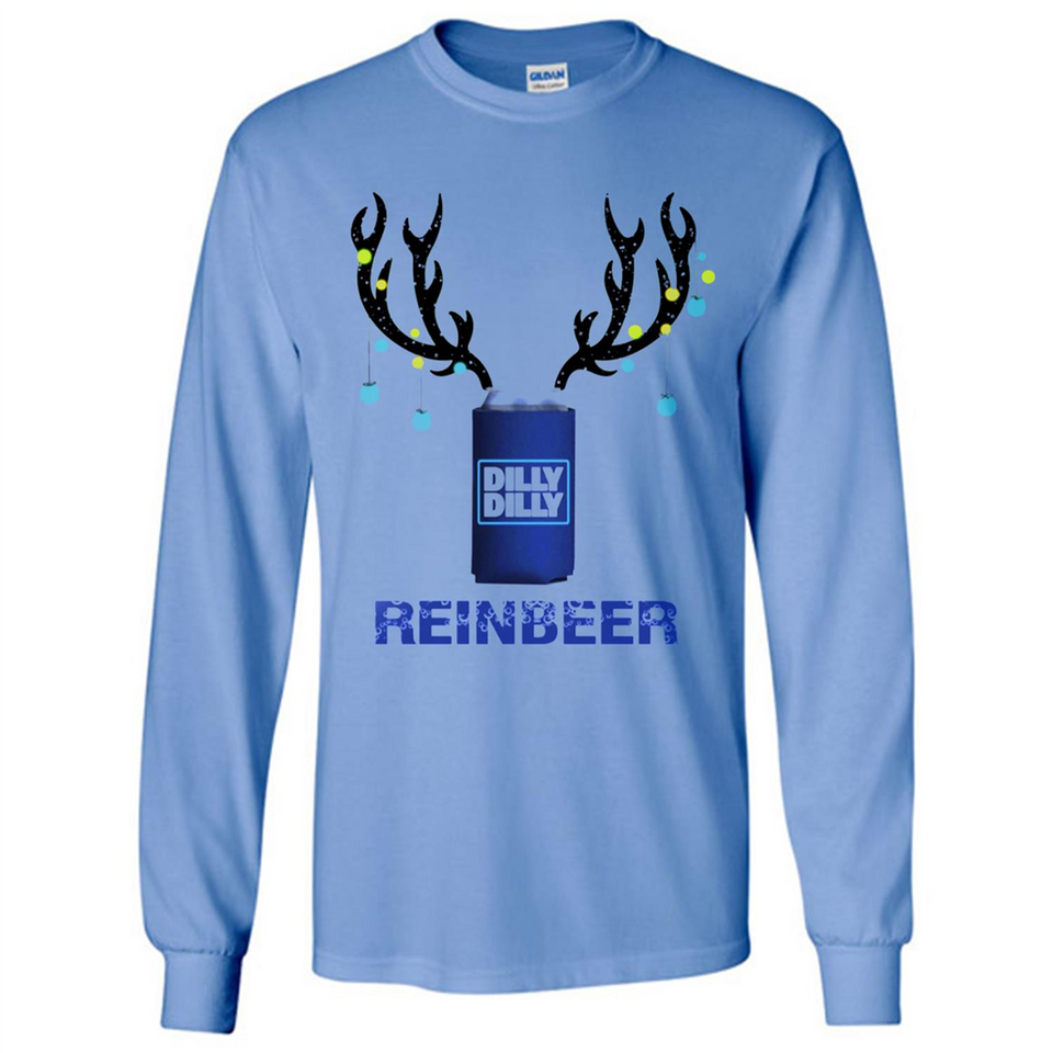 Dilly Dilly Reinbeer Funny Beer Reindeer Christmas Sporty - Long Sleeve T-Shirt