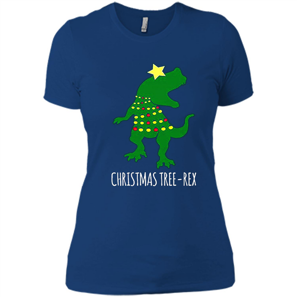 Christmas Tree Rex - Ladies' Boyfriend T-Shirt