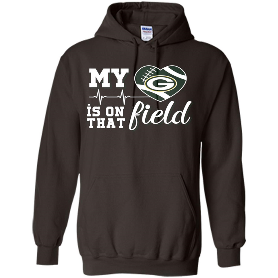 Green Bay Packers Football My Heart is on that Field - Hoodie