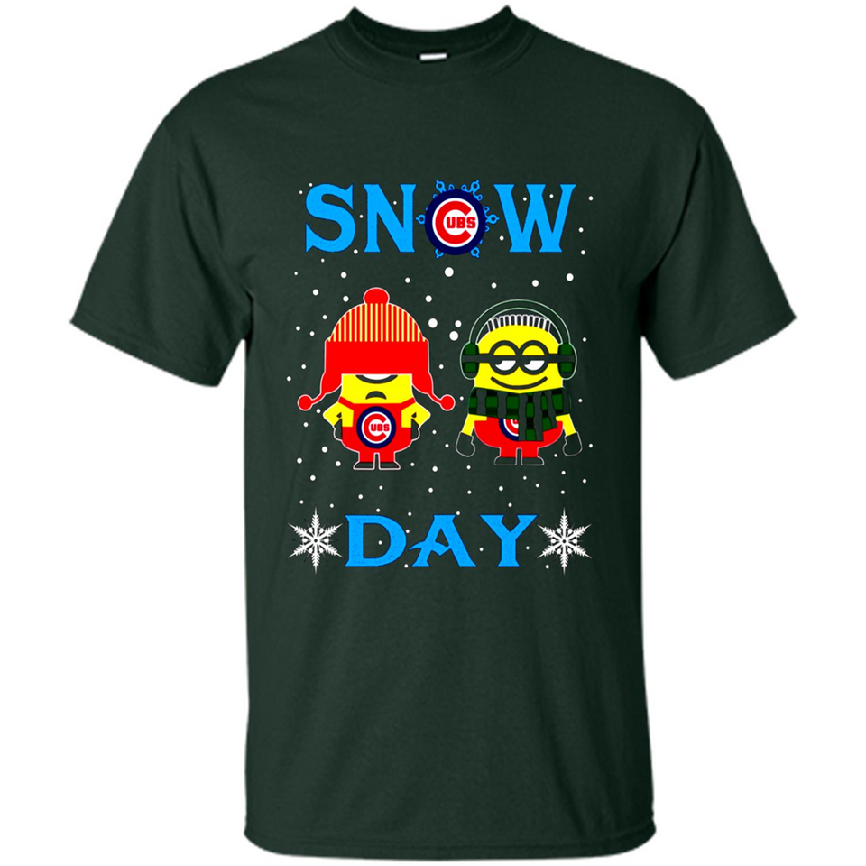 Snow Day Shirt For Chicago Cubs Vs Minion Fans pingpong
