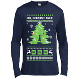 Oh Chemist Tree Ugly Christmas Sweater - Canvas Long Sleeve T-Shirt