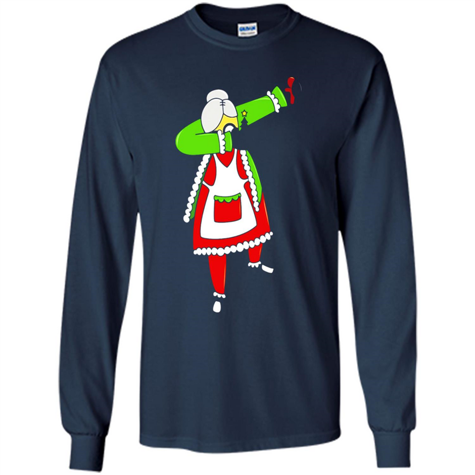 Funny Dabbing Mrs. Santa Claus Christmas Dab - Long Sleeve T-Shirt
