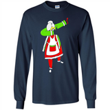 Funny Dabbing Mrs. Santa Claus Christmas Dab - Long Sleeve T-Shirt