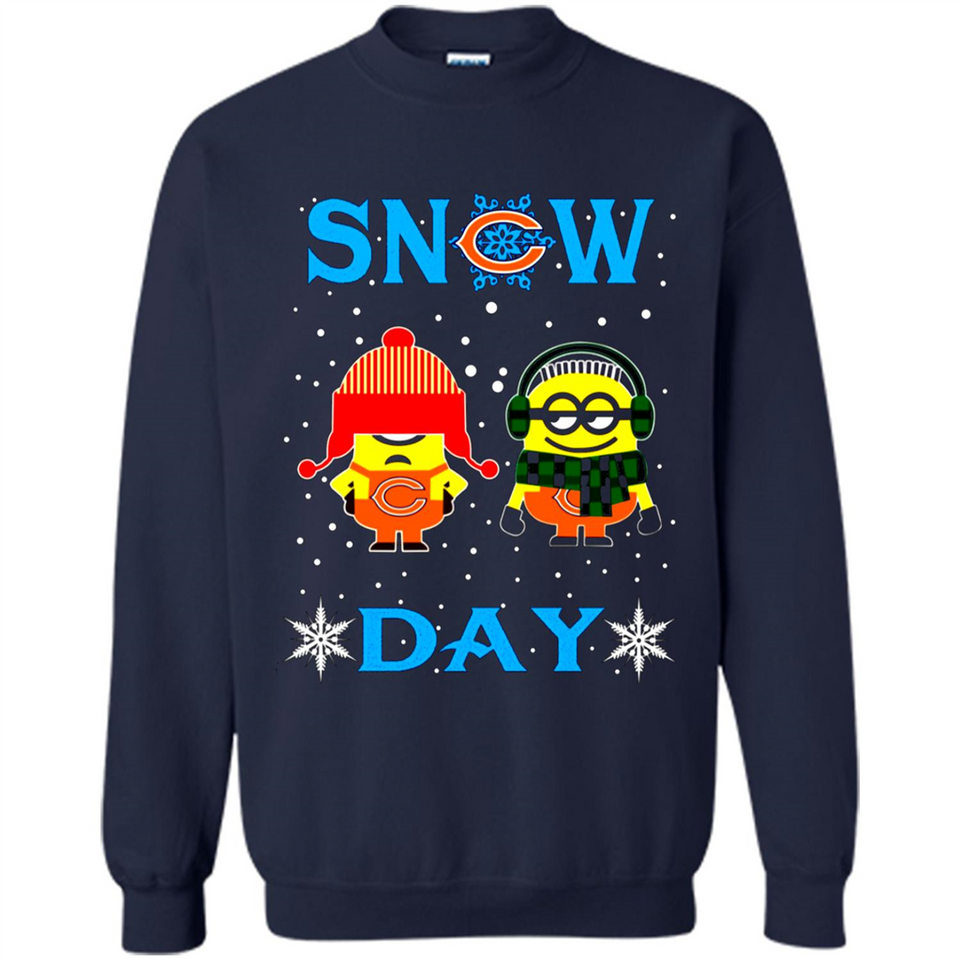Snow Day Shirt For Chicago Bears Vs Minion Fans pingpong