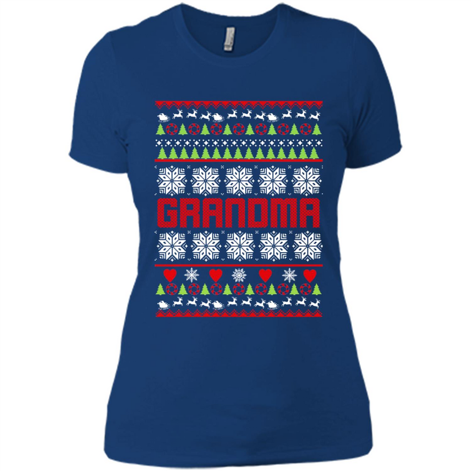Grandma Ugly Christmas - Ladies' Boyfriend T-Shirt