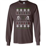 Christmas Ugly Sweater Cycling - Best Ugly Christmas Sweater - Long Sleeve T-Shirt