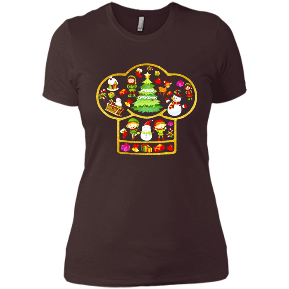 Chef Hat Christmas Ornament - Ladies' Boyfriend T-Shirt