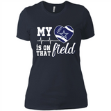 Dallas Cowboys Football My Heart is on that Field - Ladies' Boyfriend T-Shirt