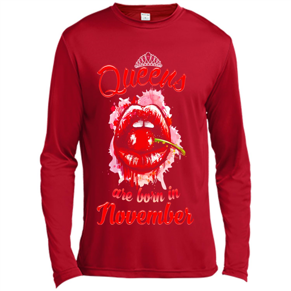 Queens Are Born In November T-Shirt Sexy Lips