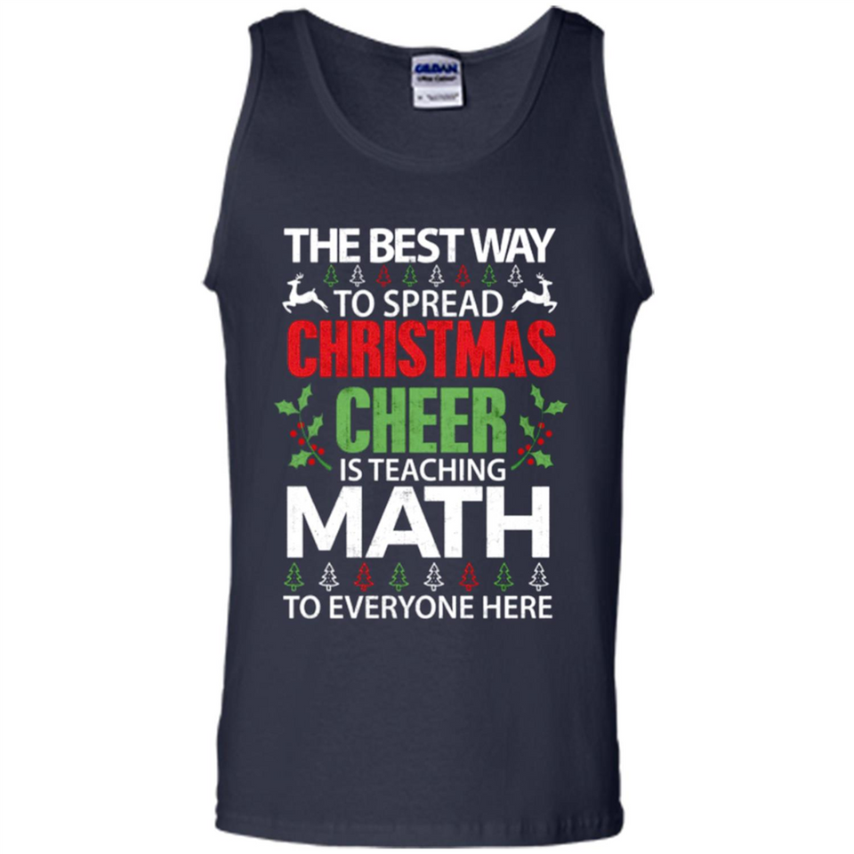 Math Teacher Christmas Shirt Christmas Cheer - Tank Top