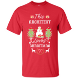 This Architect Loves Christmas Tree Shirt with Snowman