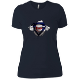 Chicago Cubs And Superman Fans - Ladies' Boyfriend T-Shirt