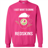 I Just Want To Drink Hot Chocolate & Watch Washington Redskins Ugly Christmas Sweater PINGPONG