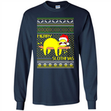 Merry Slothmas Sloth Christmas Sweater PINGPONG - Long Sleeve T-Shirt