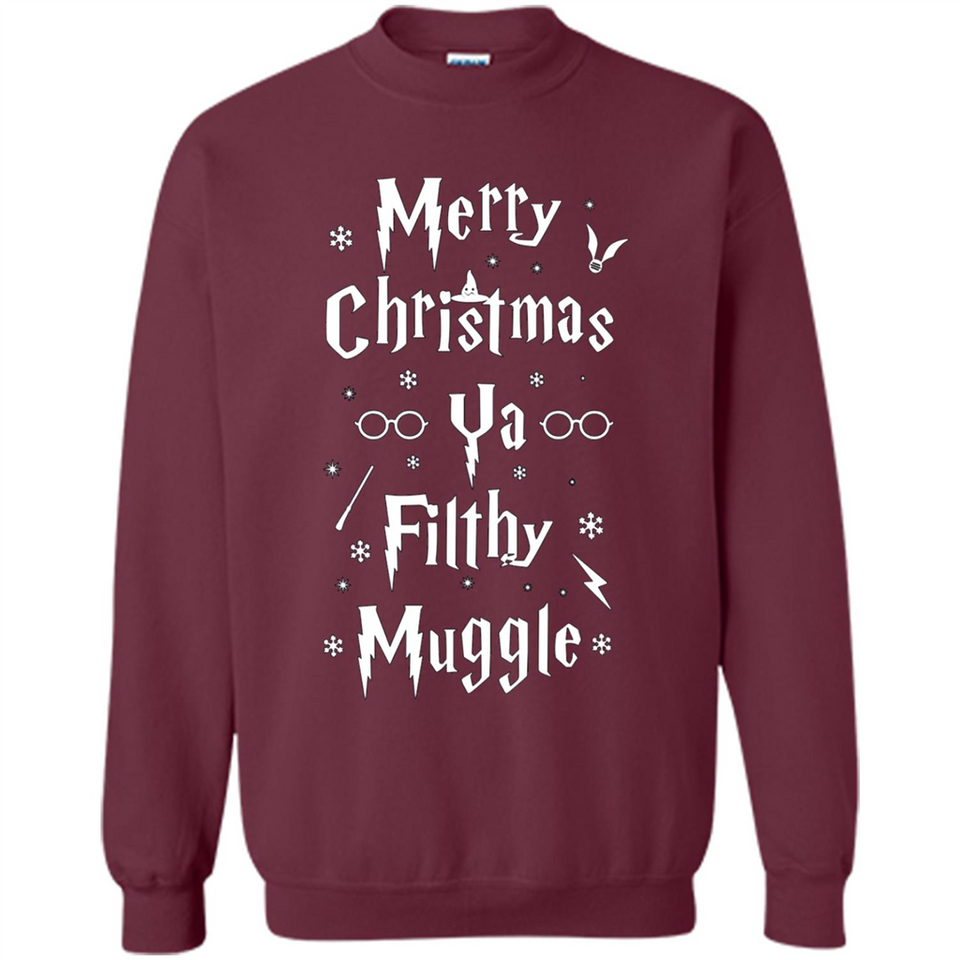 Merry Christmas Ya Filthy Muggle Christmas Sweatshirt PINGPONG