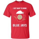 I Just Want To Drink Hot Chocolate & Watch Toronto Blue Jays Ugly Christmas Sweater PINGPONG