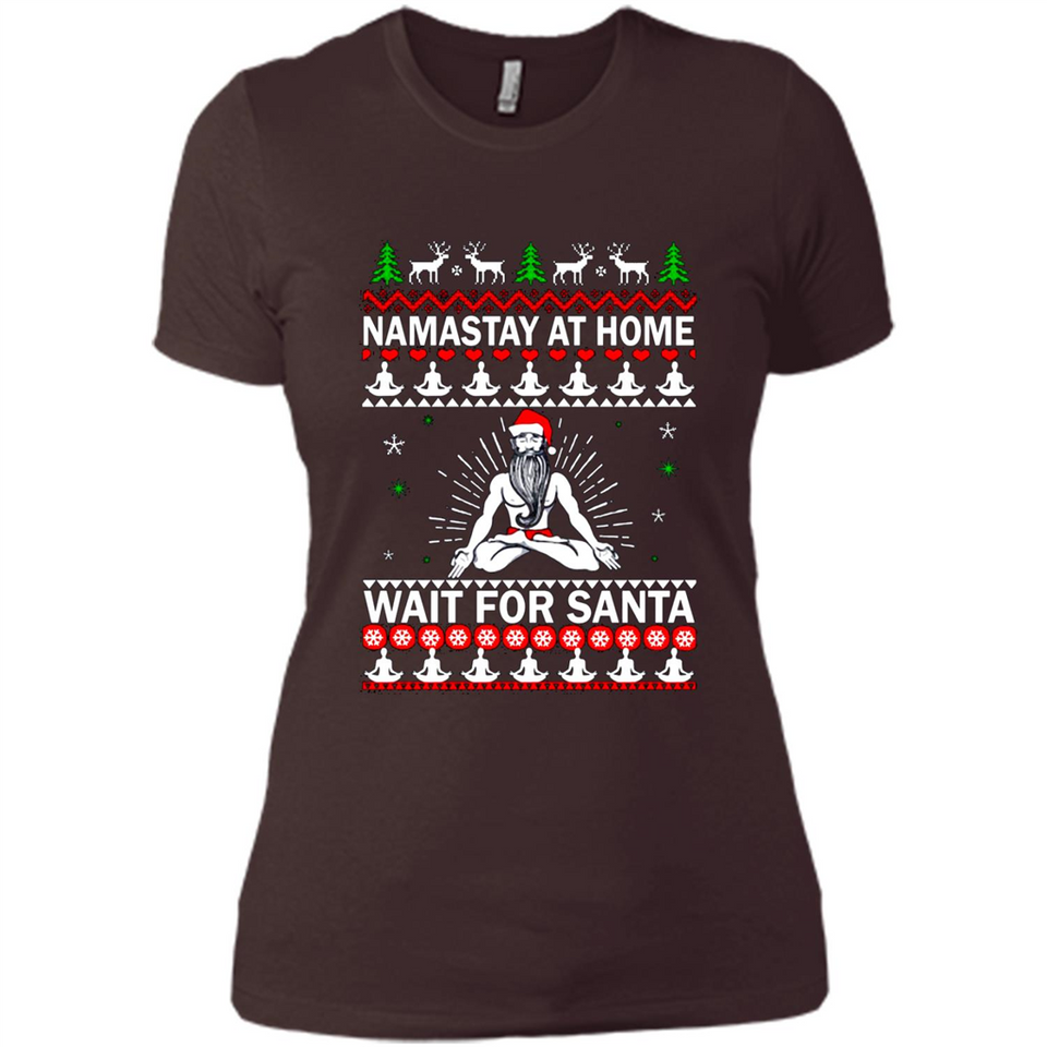 Namastay at home and wait for Santa Christmas sweatshirt PINGPONG