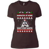 Namastay at home and wait for Santa Christmas sweatshirt PINGPONG
