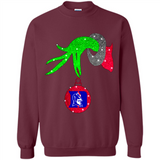 GRINCH HAND HOLDING DUKE BLUE DEVILS GLITTER CHRISTMAS PINGPONG